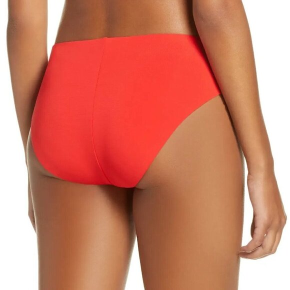 𝅺ROBIN Piccone "Ava" Bikini Bottoms Womens BNWOT Red High Waist - Picture 2 of 9